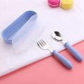 3pcs Children Spoon Forks Box Kids Stainless Steel Kids Cutlery Portable Baby Feeding Utensils Baby Spoons Baby Tableware Set. 