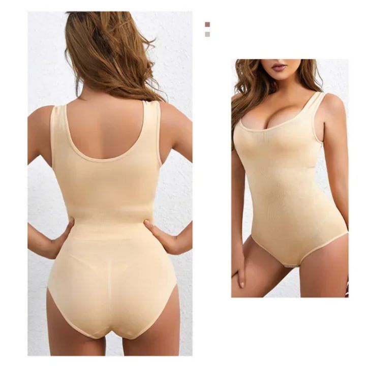 Body%20Shapewear%20for%20Women%20Seamless%20Solid%20Shaping%20Full%20Bodysuit%20Crew%20Neck%20Tummy%20Control%20Slimming%20Body%20Shaper%20Underwear%20&%20Shapewear%20-%20Image%204