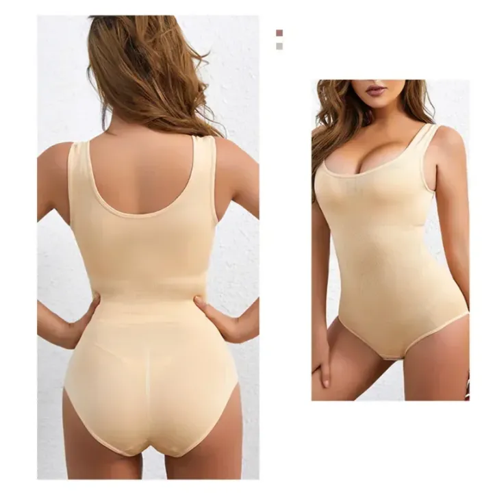 Body%20Shapewear%20for%20Women%20Seamless%20Solid%20Shaping%20Full%20Bodysuit%20Crew%20Neck%20Tummy%20Control%20Slimming%20Body%20Shaper%20Underwear%20&%20Shapewear%20-%20Image%204