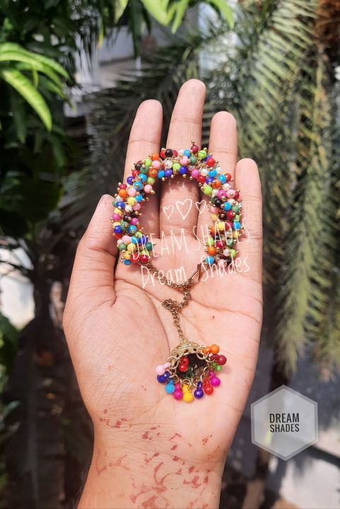 Beautiful%20Golden%20Gajra%20Bracelet%20for%20Women,%20Adjustable%20Metal%20Design%20-%20Image%202