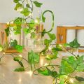 10M/5M/2M Green Leaf Fake Plants String Light Battery Powered Waterproof String Light For Wall House Room Office Birthday Decor home decoration item. 