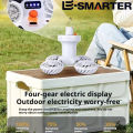 2-in-1 Fan+Lighting Essential Foldable Ceiling Fan Light LED Solar Bulb Lamp with 4 Mini Fan for Outdoor Camping Cooling Lightin. 