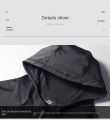 Running jacket men's winter new windproof and sun protection training sportswear with plush insulation and waterproof outdoor ho.