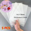 5Pcs Shrink Plastic Sheets Fun Thermal Heat Shrink Film Translucent Sheets Blank Shrink Art Film Paper For DIY 14.5x20cm. 