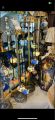 American Vintage Glazed Floor Lamp Jiutou Light Glass Material Cozy Design Romantic Living Room Bedroom Ethnic Customs Lighting. 