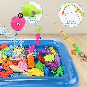 Kids'%20Fishing%20Toy%20Set%20Play%20Water%20Toys%20for%20Baby%20Magnetic%20Rod%20and%20Fish%20with%20Inflatable%20Pool%20Outdoor%20Sport%20Boys%20Girls%20-%20Image%205
