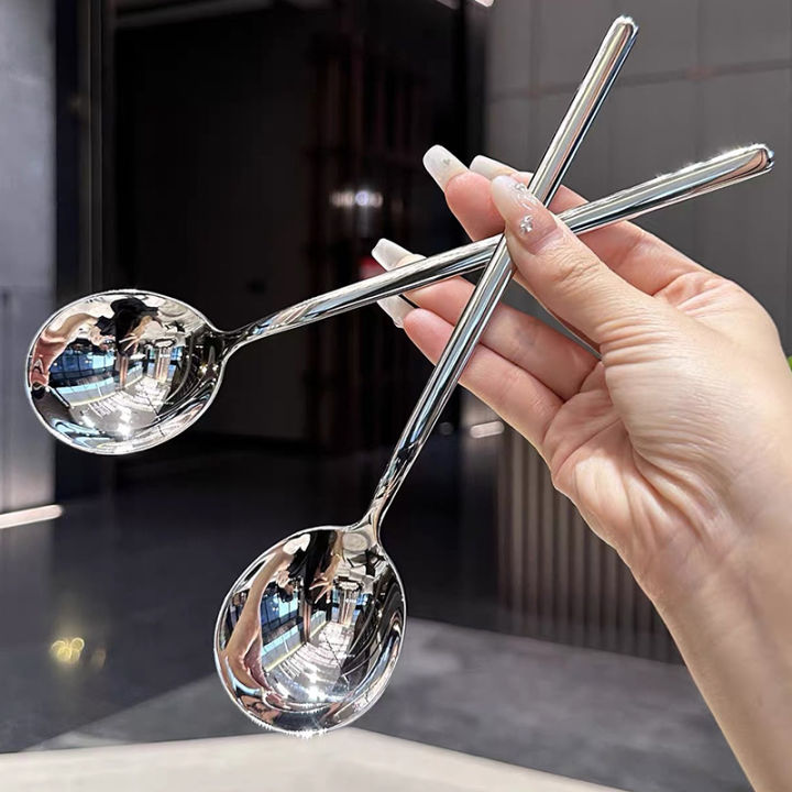 Korean%20Style%20Stainless%20Steel%20Thickening%20Spoon%20Creative%20Long%20Handle%20Hotel%20Hot%20Pot%20Spoon%20Soup%20Ladle%20Home%20Kitchen%20Essential%20Tools%20-%20Image%202