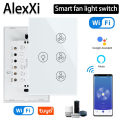 AlexXi Smart Home Wifi Fan Light Switch AU/US Ceiling Fan Lamp Switch Tuya Speed Control Works With Alexa . 