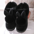 Winter Warm Home Fur Boots Womens Indoor Home Rabbit Shoe Furry Ears Footwear Indoor Bedroom Flat Heels Fluffy Ankle Boots. 