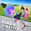 Children Rocket Launcher Toy with Parachute Self Launching Motorized Space Rocket Toys Outdoor Launch Game for Boys Kids.