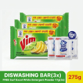 Vim Dishwashing Bar 275g (Bundle of 3). 