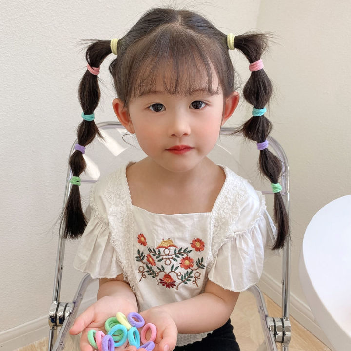 100pcs%20Color%20Simple%20to%20Hair%20High%20Elastic%20Hair%20Ring%20Women's%20Elegant%20Temperament%20Exquisite%20All-match%20Hair%20Ring%20Hair%20Accessories%20-%20Image%203