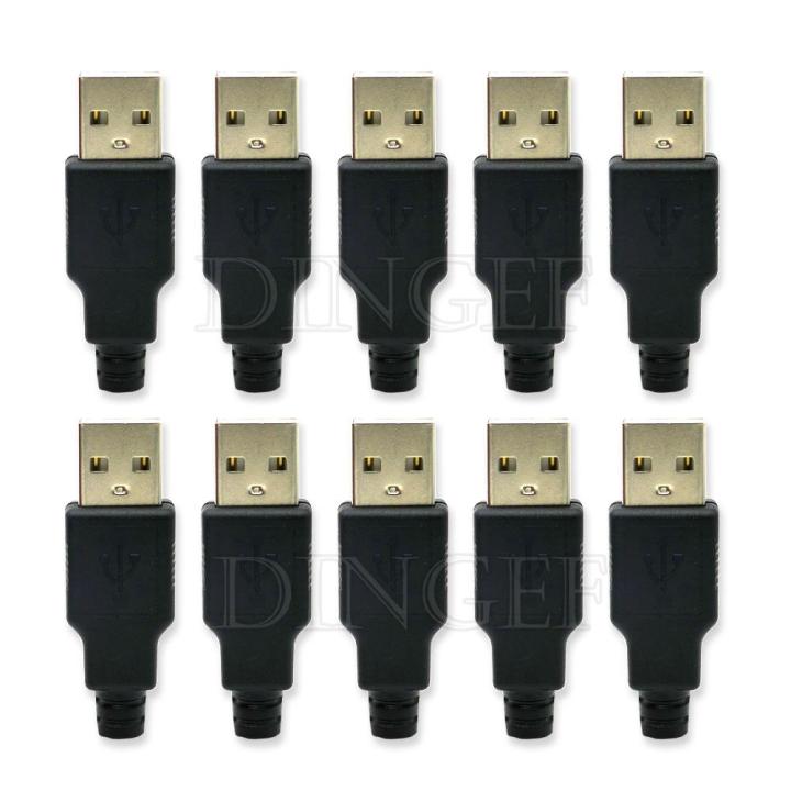 10pcs%20Type%20A%20Male%20Female%20USB%204%20Pin%20Plug%20Socket%20Connector%20With%20Black%20Plastic%20Cover%20Type-A%20DIY%20Kits%20-%20Image%205