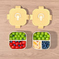 WORTHBUY Portable Plastic Lunch Box With Compartment Microwave Safe Fruit Salad Lunch Container Kid Student Leak-proof Bento Box.