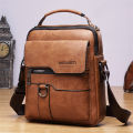 Men's Durable Shoulder Bag High Quality PU Leather Cross Body Sling Bags Travel Crossbody Fashion Pack for Male.