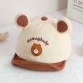 Cartoon Bear Baby Baseball Cap With Ears Cute Animal Sun Hat for Boys Girls Casual Infant Peaked Hat. 