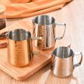 Stainless Steel Milk Frothing Jug Silver Frother Coffee Latte Container Metal Pitcher Barista Cup. 