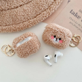 Solid Color Plush Teddy Bear Headphone Cover For Apple Airpods 1, 2, 3 Pro Protective Case Against Falls. 