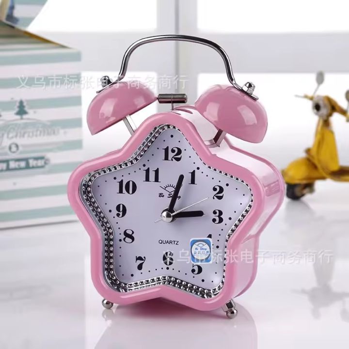 Star Shaped Bell Table Alarm Clock – Retro Twin Bell Design