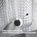 1pc Waterproof Clear Crystal Shower Curtain with Plastic Hooks, Transparent Bath Curtain for Bathroom Window Door Bath Decor.