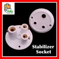 3 PIN PIPE STABILIZER SOCKET 10A FLUSH TYPE SOCKET. 