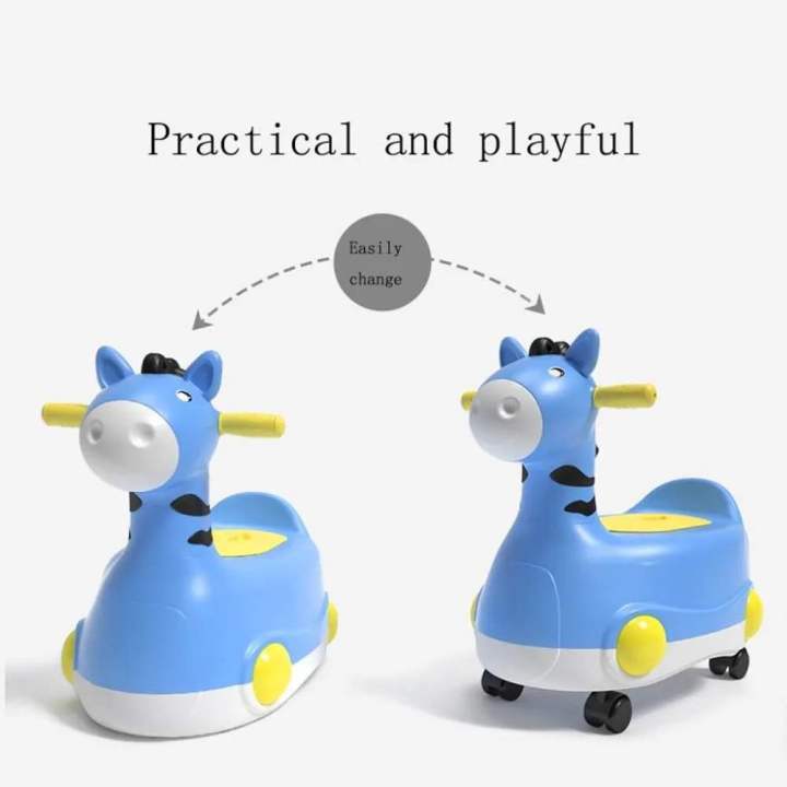 KIDS SANSAR -Kids Ride-on Zebra Potty Trainer with wheels– Fun ...