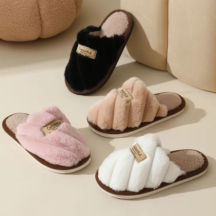 Winter%20Warm%20Plush%20Women%20Slippers%20Non%20Slip%20Soft%20Shoes%20Comfort%20Flat%20Heel%20Indoor%20Bedroom%20Couple's%20Slippers%20for%20Home%20Shoes%20-%20Image%202