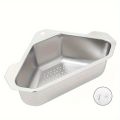 1pc stainless steel kitchen sink filter drain basket wash basin leftovers residue garbage drain rack wash basin.