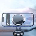 Round Folding Magnetic Car Holder 360 Degree Rotatable Mobile Phone Bracket Mount Strong Magnet Support For iPhone  Stand. 