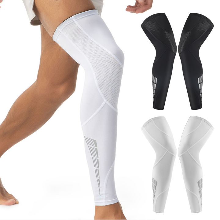 1Pair Leg Sleeves,Full Leg Compression Sleeve,Compression Long Knee Sleeve,Sports Compression UV Long Leg Sleeves with Anti-slip