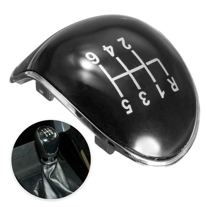 1 Pc 6 Speed Gear Shift Knob Stick Cover Cap Emblem Badge For Ford Focus Fiesta Kuga C-Max Replacement Car Styling Accessories