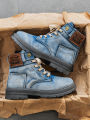 Men's high top denim boots, casual sports shoes, trendy and fashionable men's boots. 