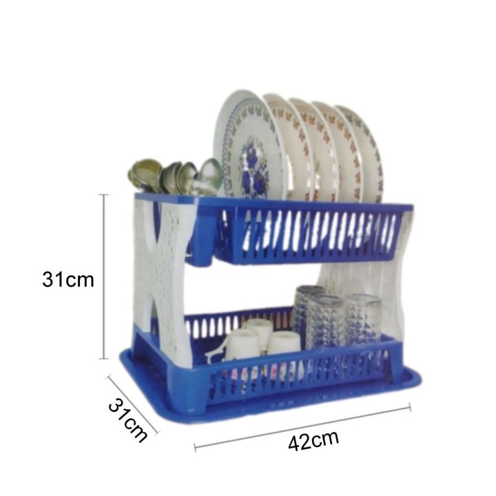 New%20Large%20Sink%20Set%202%20Layer%20Dish%20Rack%20Drainer%20with%20Tray%20for%20Kitchen%20Dish%20Drainer%20Kitchen%20Rack%20(Plastic)%20-%20Image%203