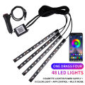 Neon LED Car Interior Ambient Foot Strip Light Kit Accessories RGB Backlight Remote App Music Control Auto Decorative Lamp. 