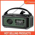 Portable 12000mAh Emergency Radio AM/FM/NOAA Weather Radio Solar Hand Crank Radio Flashlight SOS Alarm Power Bank Reading Lamp.
