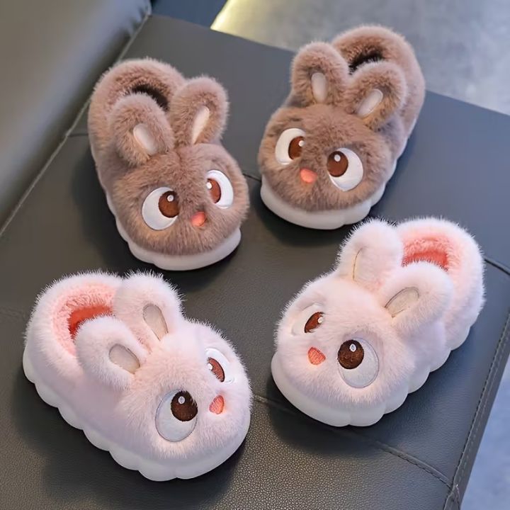 Boys%20&%20Girls%20Autumn%20Winter%20Cotton%20Slippers%20Kids%20Slip-On%20Warm%20Shoes%20Cute%20Rabbit%20Non-slip%20Soft%20Comfortable%20Plush%20Home%20Indoor%20Shoes%20-%20Image%203