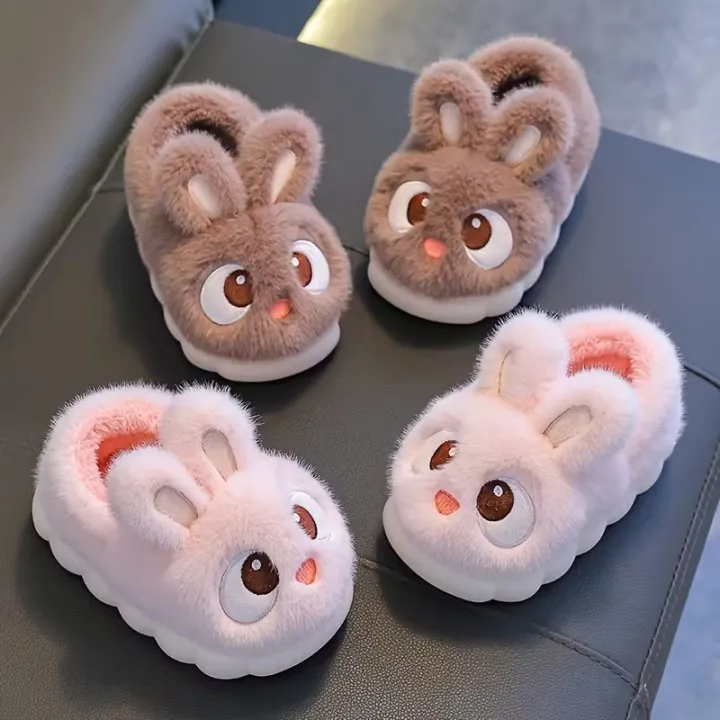 Boys%20&%20Girls%20Autumn%20Winter%20Cotton%20Slippers%20Kids%20Slip-On%20Warm%20Shoes%20Cute%20Rabbit%20Non-slip%20Soft%20Comfortable%20Plush%20Home%20Indoor%20Shoes%20-%20Image%203
