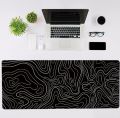 Gaming Mouse Pad Keyboard Pad 220x180x2MM Topographic Mouse Pad Black and White Mouse Pad for Keyboard with Anti-Sl. 