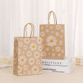 6/12pcs Daisy Flower Kraft Paper Packing Bags Candy Cookie Bag for Wedding Baby Shower Kids Birthday Party Decoration.
