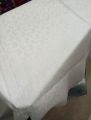 Pure Viscose Linen Self Print Dupatta White For Girl's/Women's (DyeAble Stuff). 