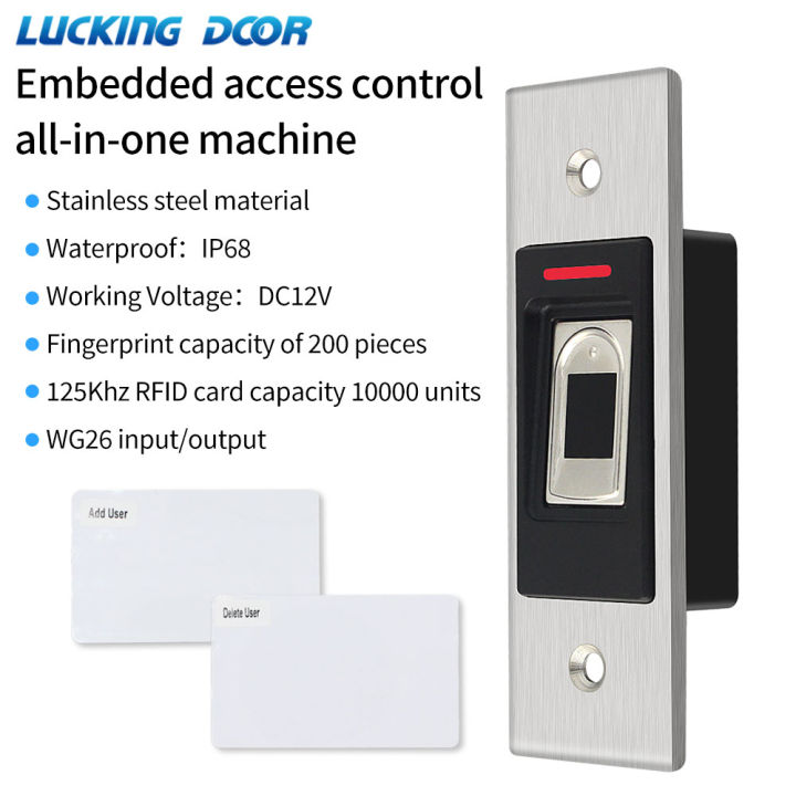 Smart Door Lock Keyboard Fingerprint RFID Access Controller Waterproof ...