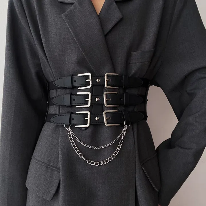 Wide%20Y2K%20Elastic%20Corset%20Belt%20Female%20Tassel%20Stretch%20Cummerbunds%20Designer%20Belts%20For%20Women%20Goth%20Black%20Waistband%20Plus%20Size%20-%20Image%202