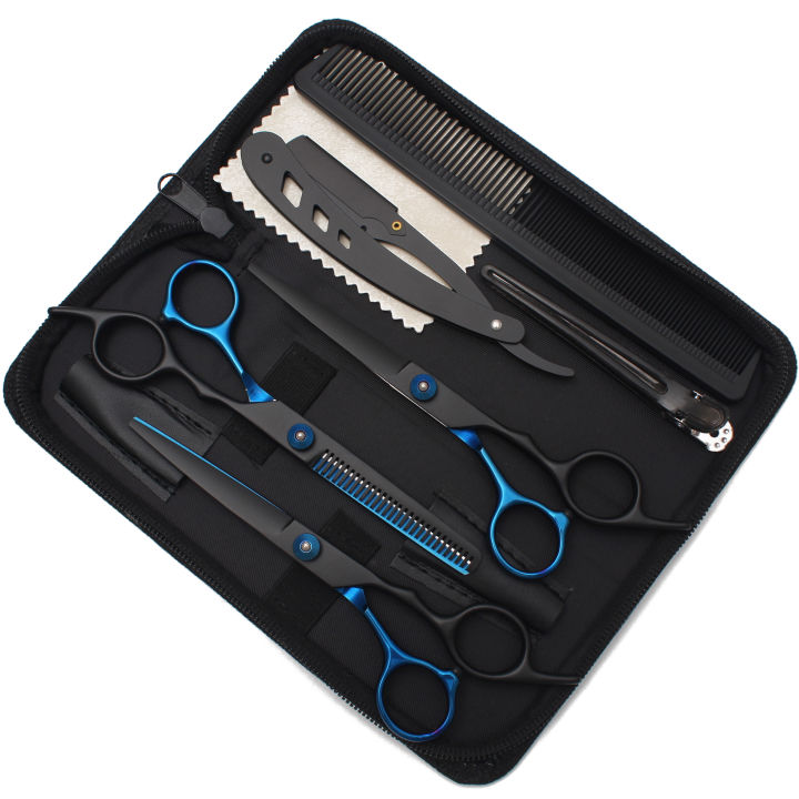 Hair Scissors JP Stainless Hairdressing Scissors 6" Haircut Set Thinning Shears Barber Shop Haircut Scissors Razor Combs C1001