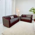 Super-fine Fabric Living Room Sofa Set with Cushions (3+2).