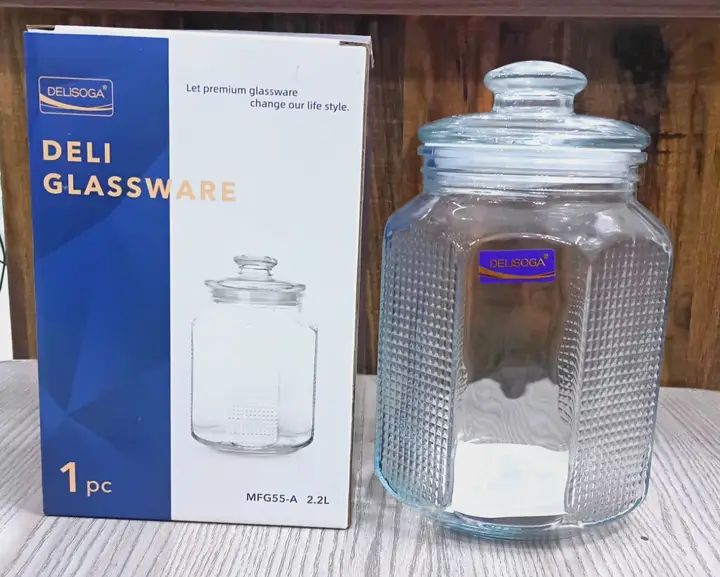 DELISOGA Deli Glassware Transparent Big Glass Jar Airtight