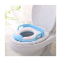 Baby Soft Washable Toilet Seat With Handler For Kids/ Baby Potty Ring Riduttore Soft Reducer. 