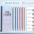 6pcs Colored Gel Pens for Note Taking, Pastel Gel Pens Colored Ink Quick Dry & No Smear, Retractable Cute Pen Fine Point 0.5mm f. 