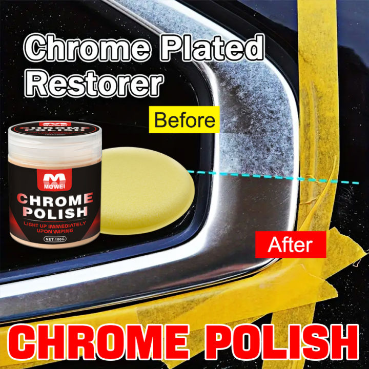 Car Door Handle Window Chrome Bright Strip Repair Metal Polishing Shine Renovation Paste Water Damage Rust Oxidation Removal