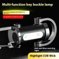 Emergency Keychain Light Rechargeable Keychain Flashlights 800 Lumens EDC COB Work Light 7 Modes for Walking Searching Hiking. 