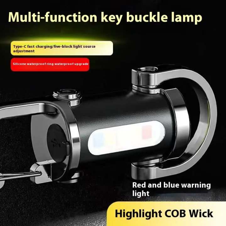 Emergency%20Keychain%20Light%20Rechargeable%20Keychain%20Flashlights%20800%20Lumens%20EDC%20COB%20Work%20Light%207%20Modes%20for%20Walking%20Searching%20Hiking%20-%20Image%203